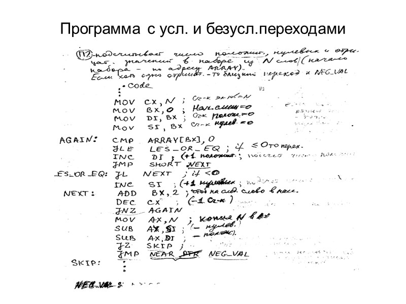 Программа с усл. и безусл.переходами